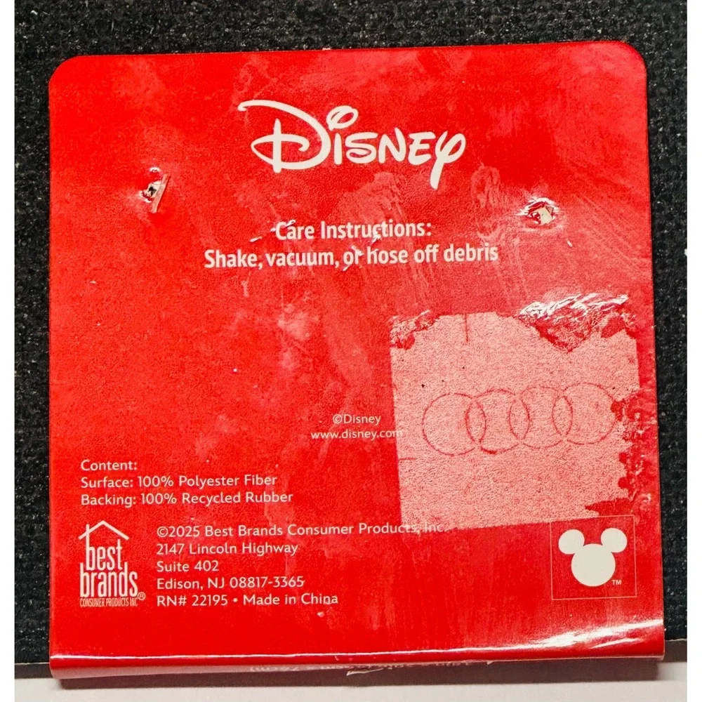 Disney Mickey Minnie Mouse Christmas Holiday Rubber Doormat 18X30